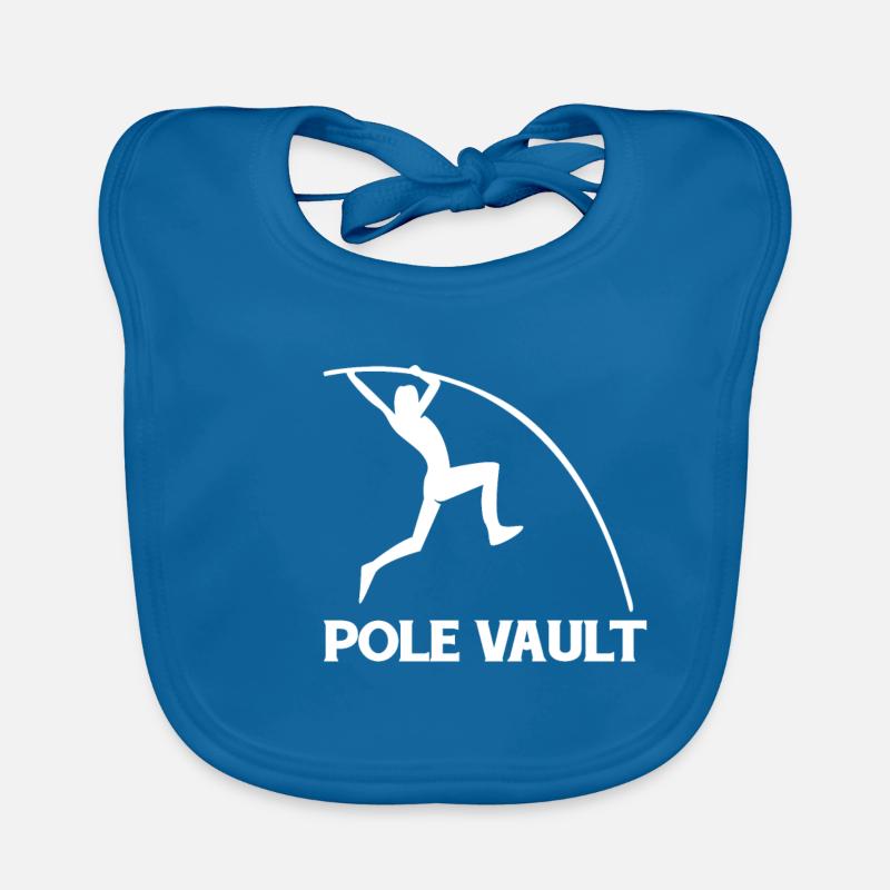 High Jump Pole Vault Athletics Gift Organic Baby Bibs