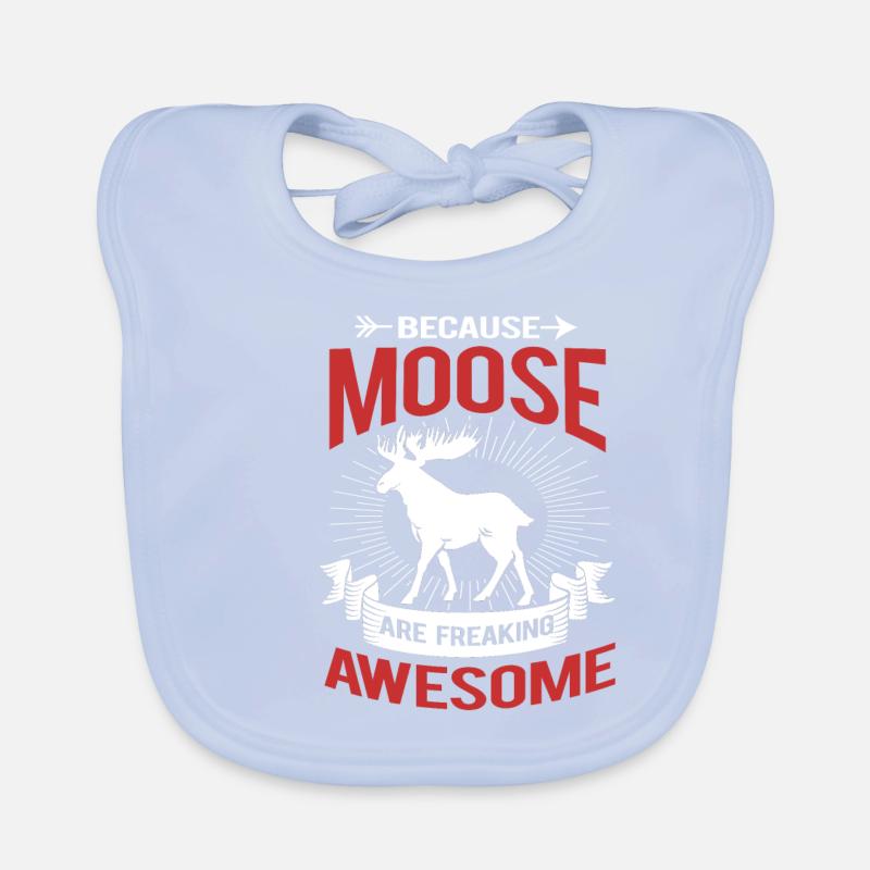 Elk Moose Deer Antler Reindeer Deer Gift Organic Baby Bibs