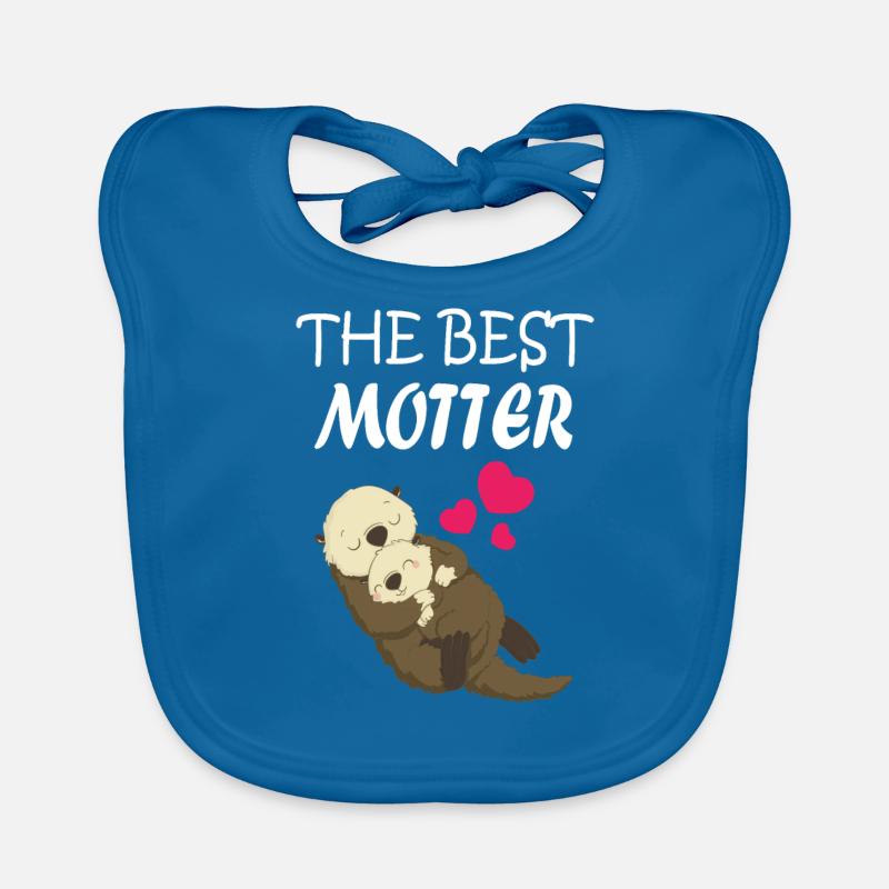Beste Mutter Otter Bieber Mama Liebe Baby Bio-Lätzchen