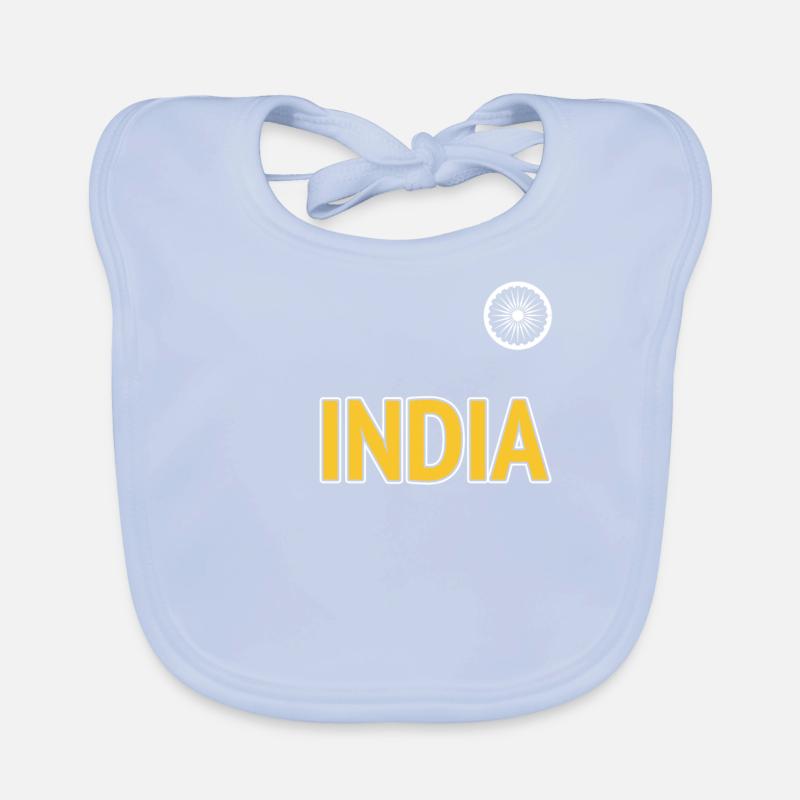Maillot de cricket indien | Équipe de cricket de l'Inde Bavoir bio Bébé