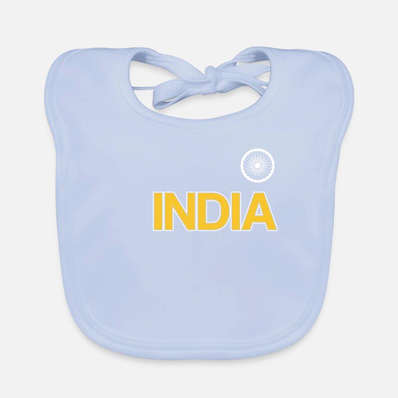 Maillot de cricket indien | Équipe de cricket de l'Inde Bavoir bio Bébé