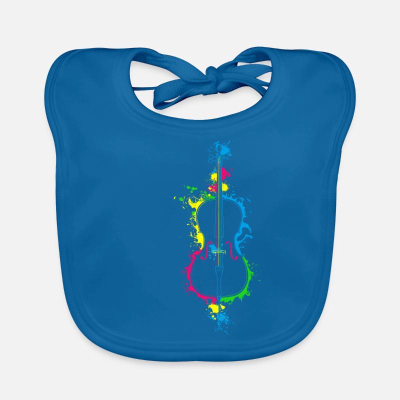 Violin Cello Violinist Gift Idea Organic Baby Bibs
