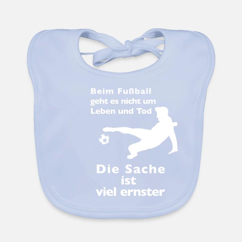 Fußball mehr als Leben oder Tod Baby Bio-Lätzchen