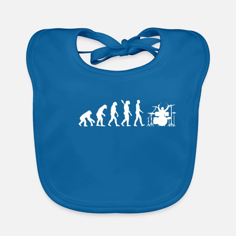 Drummer Schlagzeug Evolution Schlagzeuger Geschenk Baby Bio-Lätzchen