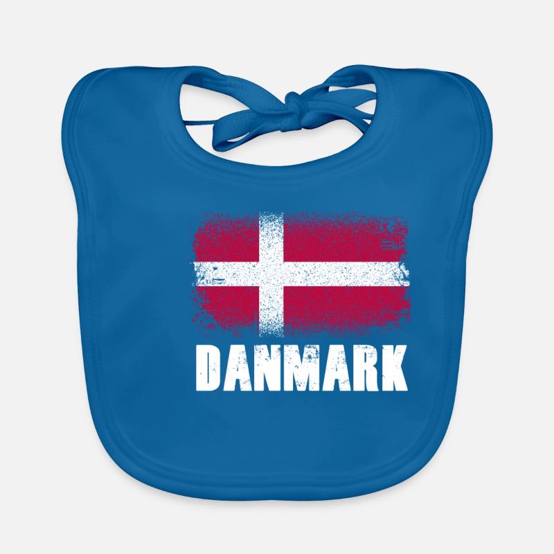Drapeau vacances danois Bavoir bio Bébé