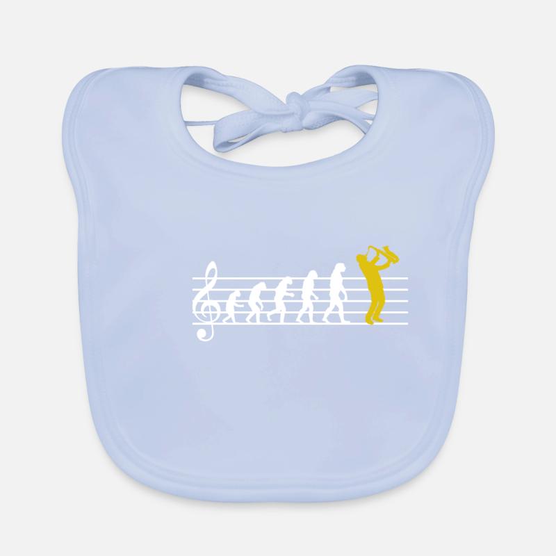 Saxophone Jazz Evolution Saxophone Classique Musicien Bavoir bio Bébé