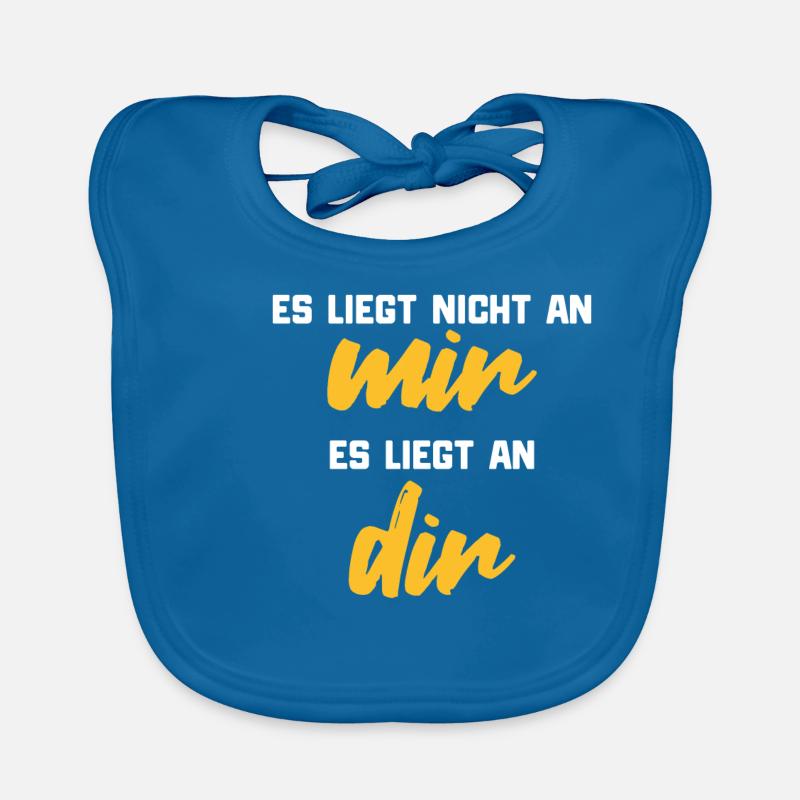 Dis que ce n'est pas à moi de décider - Bavoir bio Bébé - bleu paon