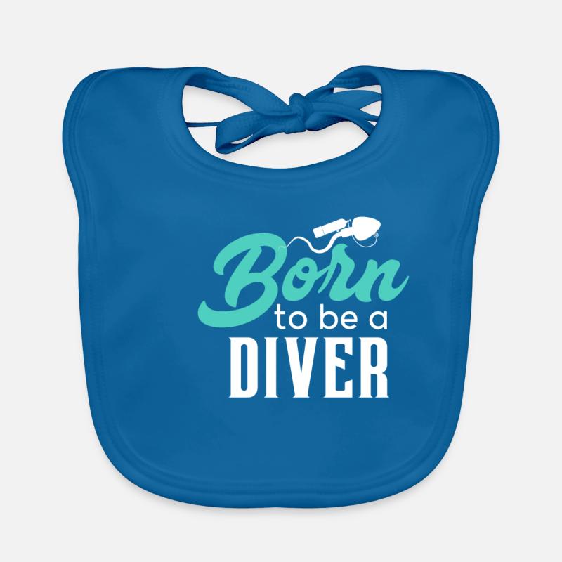 Born to be a diver - Diving fish snorkeling Organic Baby Bibs