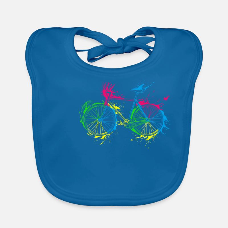 Fahrrad Radfahrer Geschenk - Baby Bio-Lätzchen - Pfauenblau