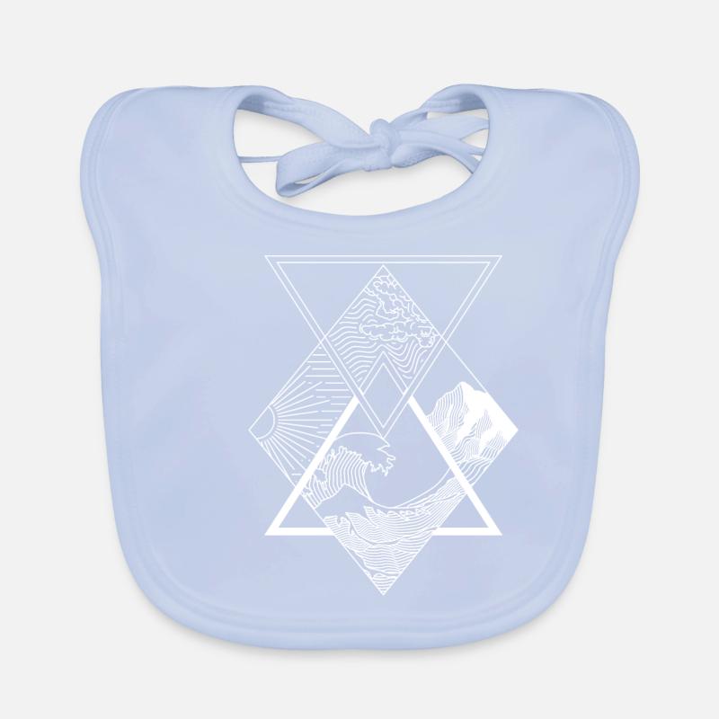 Les éléments - eau, terre, feu, air Bavoir bio Bébé