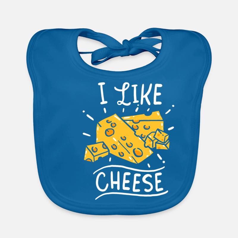 Fromage Fromage Fromage - Bavoir bio Bébé - bleu paon