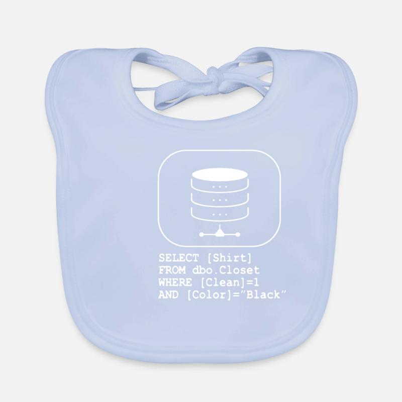 Code de base de données SQL Sarcasm Developer Gift Bavoir bio Bébé