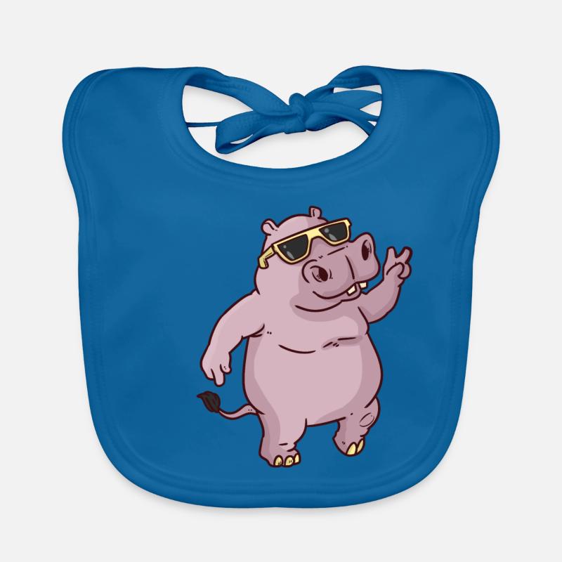 Peace Hippo peace day Organic Baby Bibs