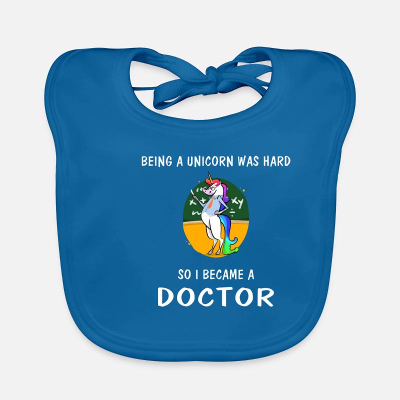 Doktortitel - Baby Bio-Lätzchen - Pfauenblau