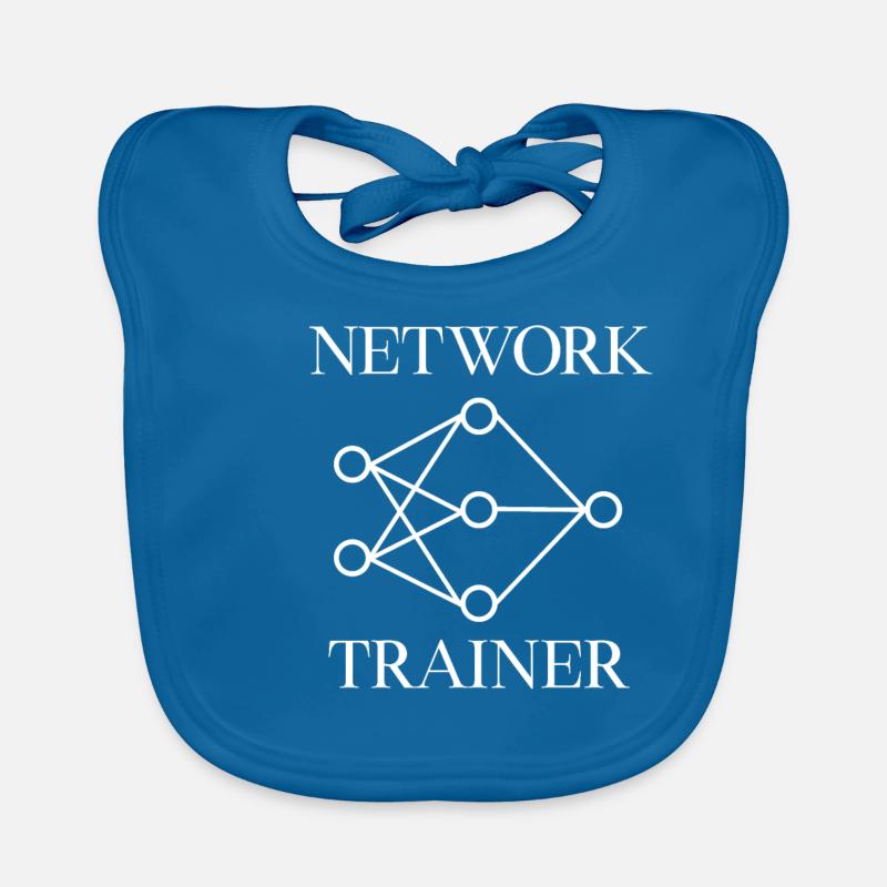 Network Trainer | Artificial intelligence - Organic Baby Bibs - peacock-blue