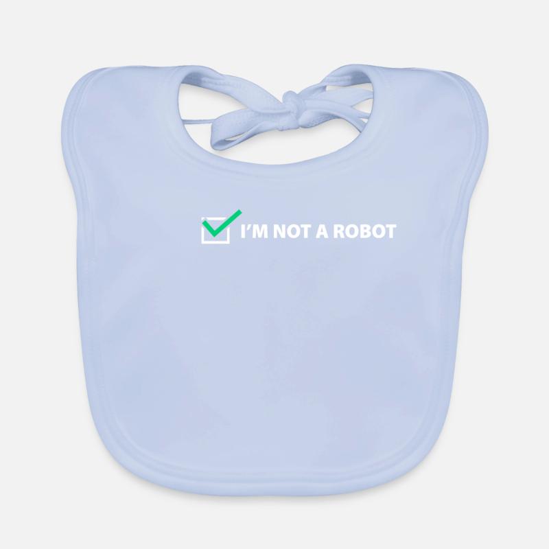 Captcha Code Robot Sarcasm Influencer Gift Organic Baby Bibs