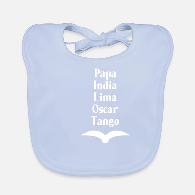 Pilot alphabet PILOT | Flight ticket gift Organic Baby Bibs