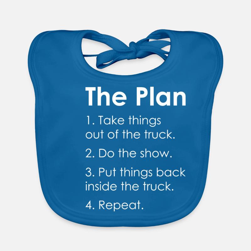 STAGEHAND CREW PLAN lighting technician gift - Organic Baby Bibs - peacock-blue