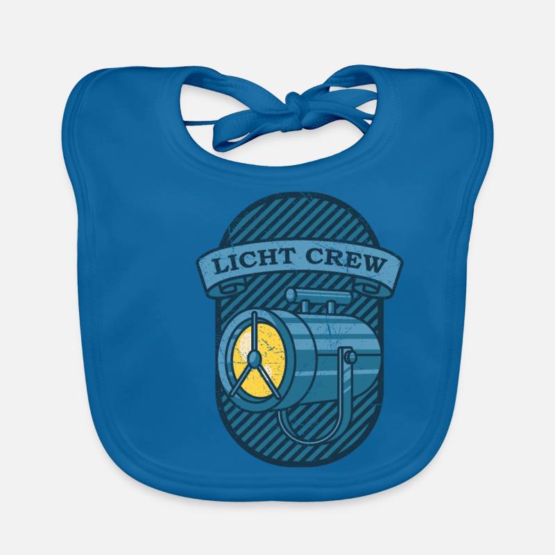 LIGHT CREW Cadeau de technicien en éclairage rétro Bavoir bio Bébé