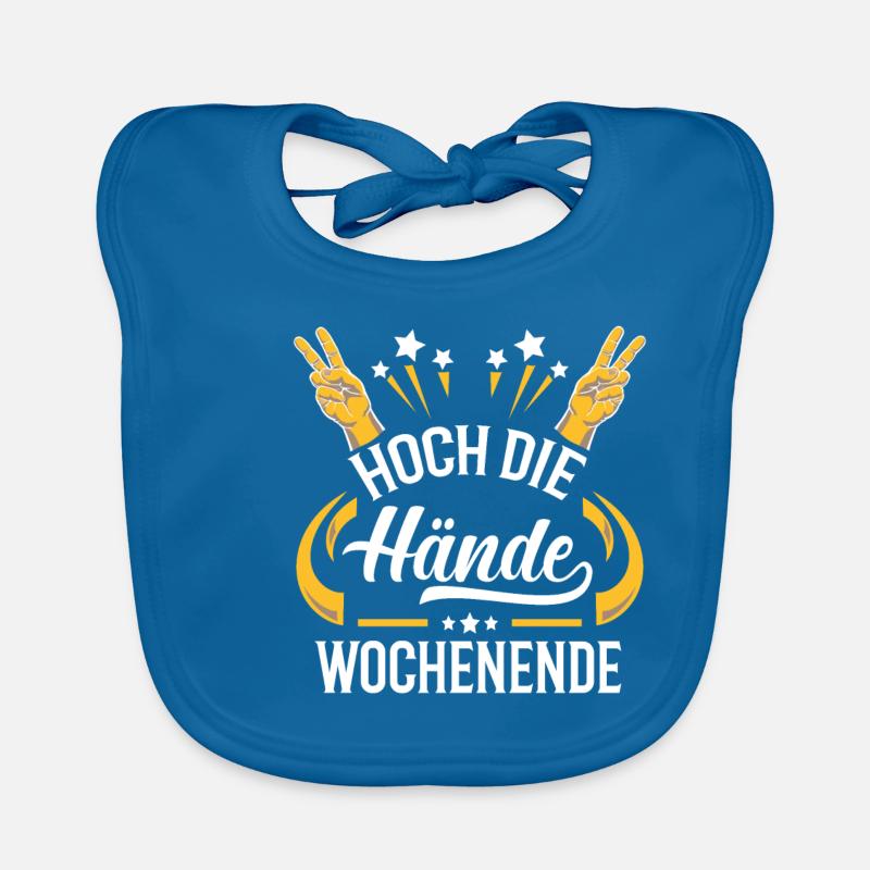 Hoch die Hände. Wochenende Geschenkidee Baby Bio-Lätzchen