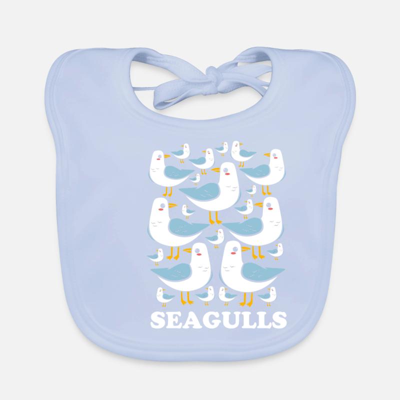 Möwe Geschenk Seevogel Moin Vogel Seeschwalbe Baby Bio-Lätzchen