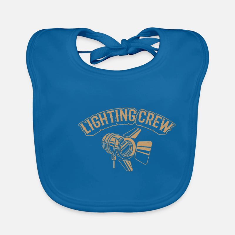 LIGHTING CREW Retro Licht Lichttechniker Geschenk Baby Bio-Lätzchen