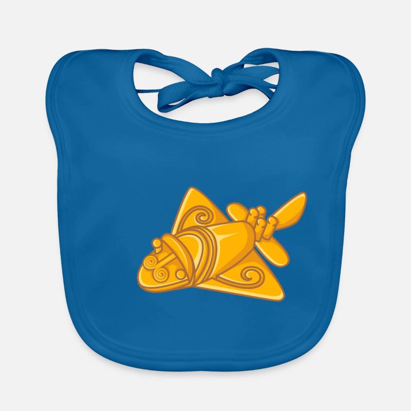 QUIMBAYA PLANE Ancient Astronaut Alien Gift Organic Baby Bibs