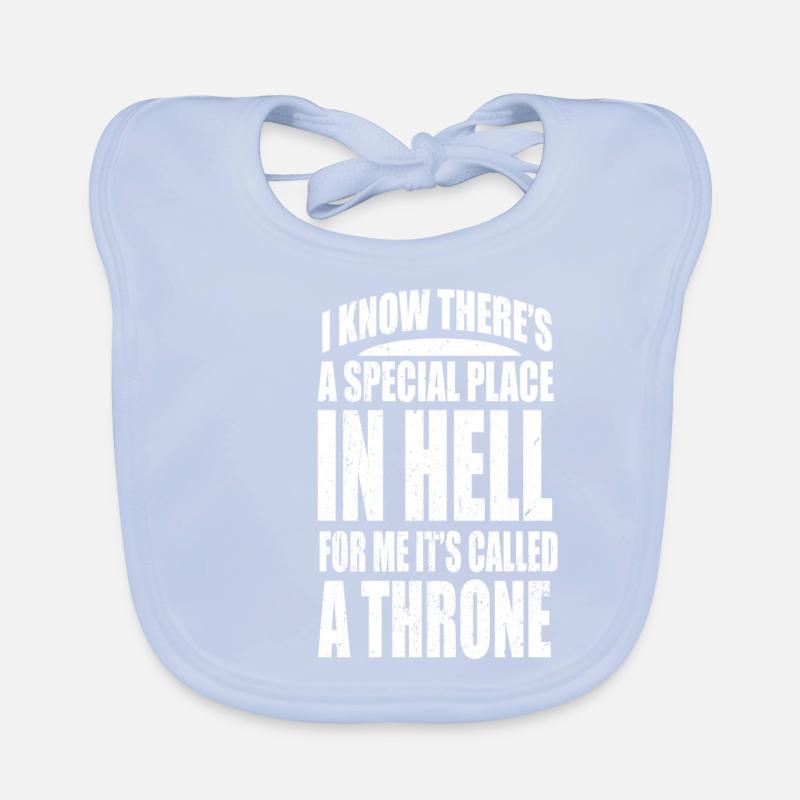 Gothic devil hell satan throne funny gifts Organic Baby Bibs