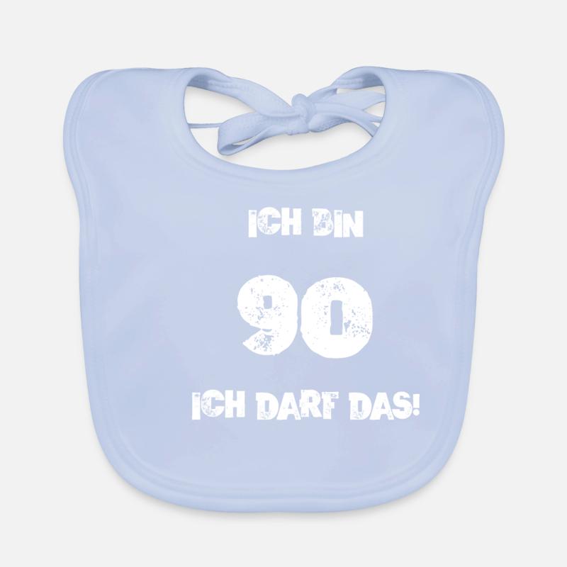 Ich Bin 90 Ich Darf Das! Geburtstag Neunzig 90. Baby Bio-Lätzchen