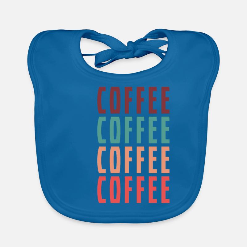 coffee coffee coffee coffee Organic Baby Bibs