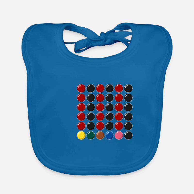 Snooker 147 Maximum im Break Geschenk - Baby Bio-Lätzchen - Pfauenblau