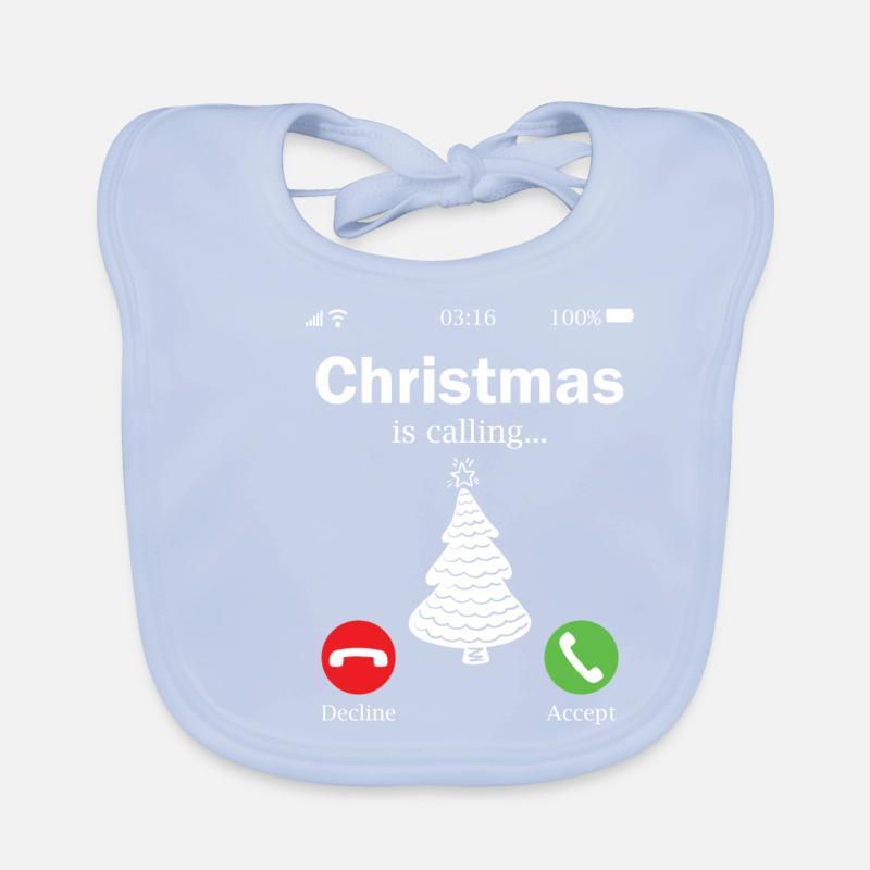 CHRISTMAS IS CALLING WEIHNACHTSGESCHENK Baby Bio-Lätzchen