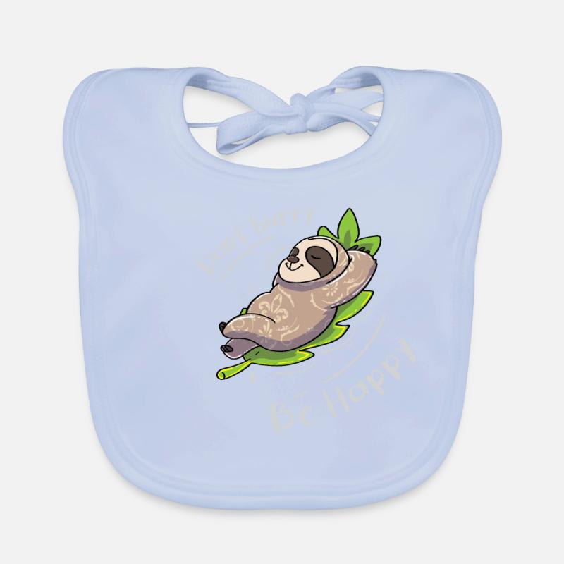 Sloth Funny Saying Organic Baby Bibs