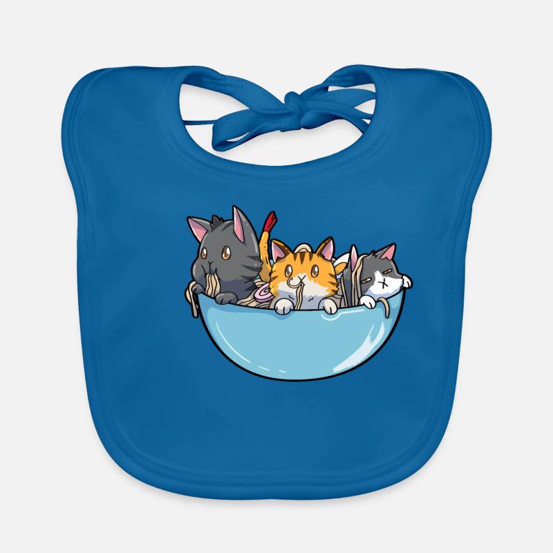 Anime Ramen Cat Organic Baby Bibs