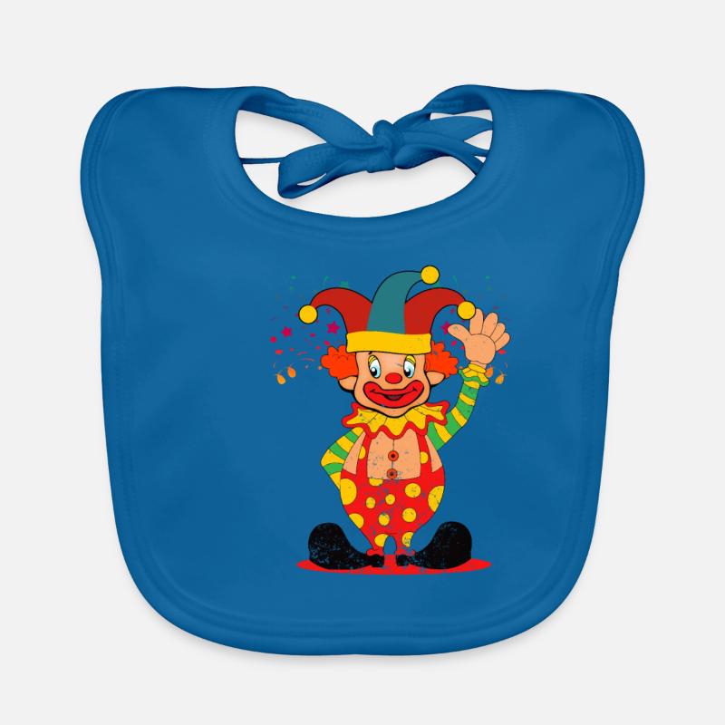 Karneval Clown Baby Bio-Lätzchen