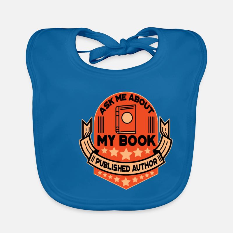 Book author book books gift Organic Baby Bibs