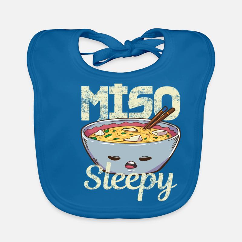 Miso Suppe - Baby Bio-Lätzchen - Pfauenblau