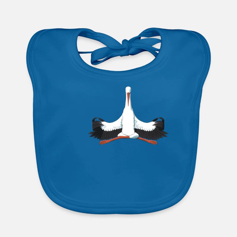 Meditation Storch Baby Bio-Lätzchen