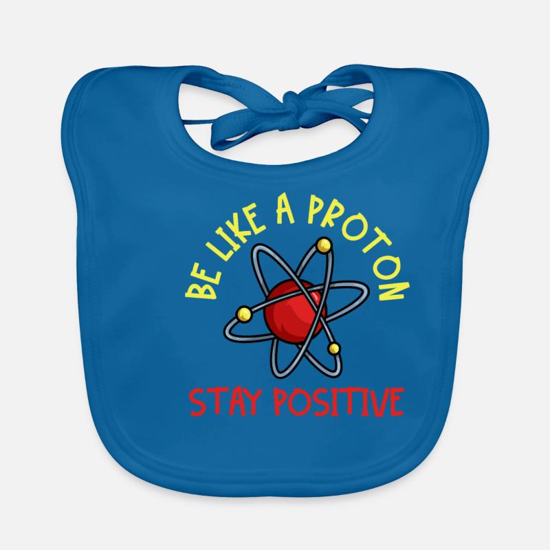 Science - Bavoir bio Bébé - bleu paon