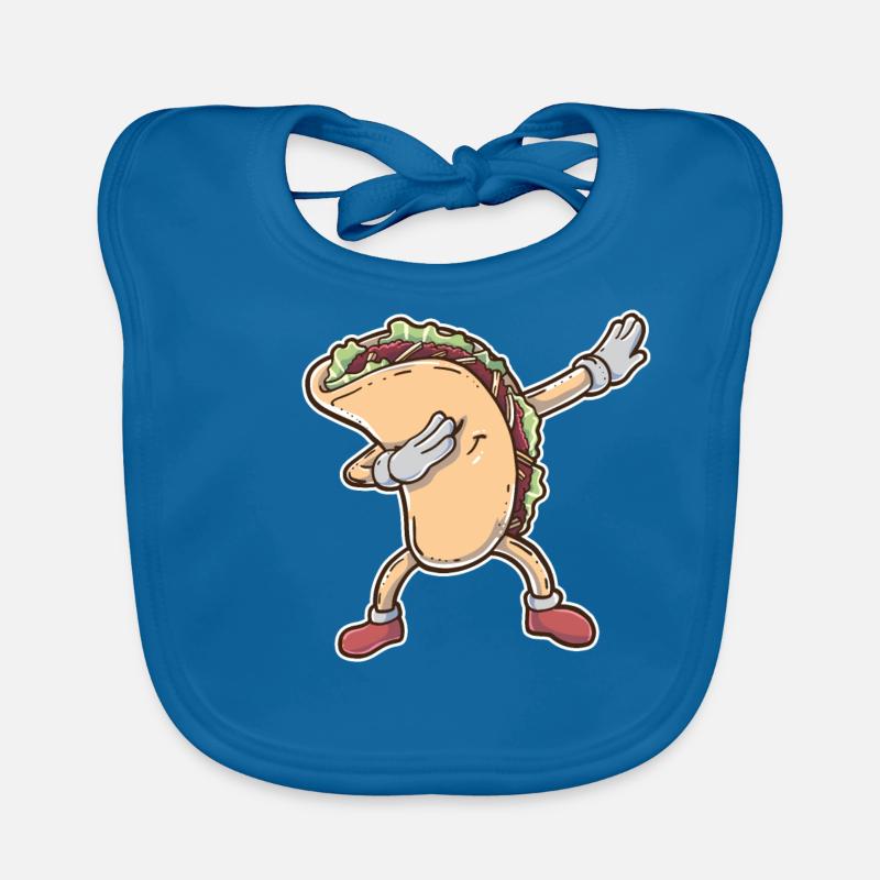 Taco - Bavoir bio Bébé - bleu paon