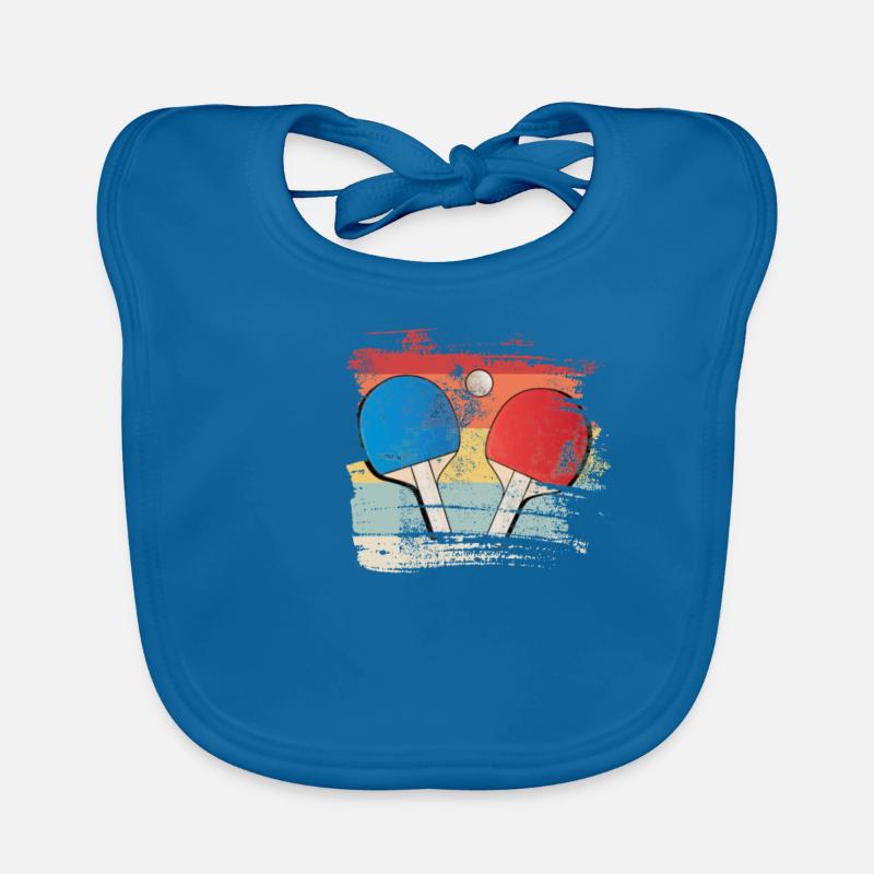 Table Tennis gift for Table Tennis Player retro Organic Baby Bibs