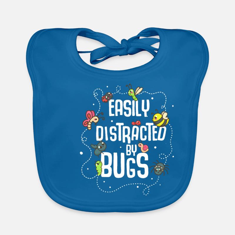 Funny Insect Insect Easily Distracted By Bugs Organic Baby Bibs