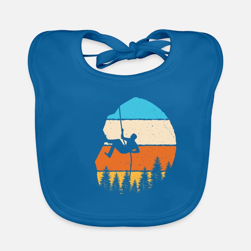 Rock climber climbing bouldering Organic Baby Bibs