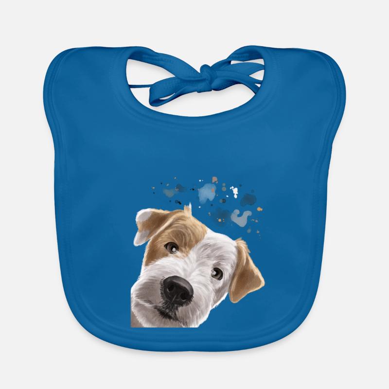 Neugieriger Parson Russel Terrier Hund Baby Bio-Lätzchen