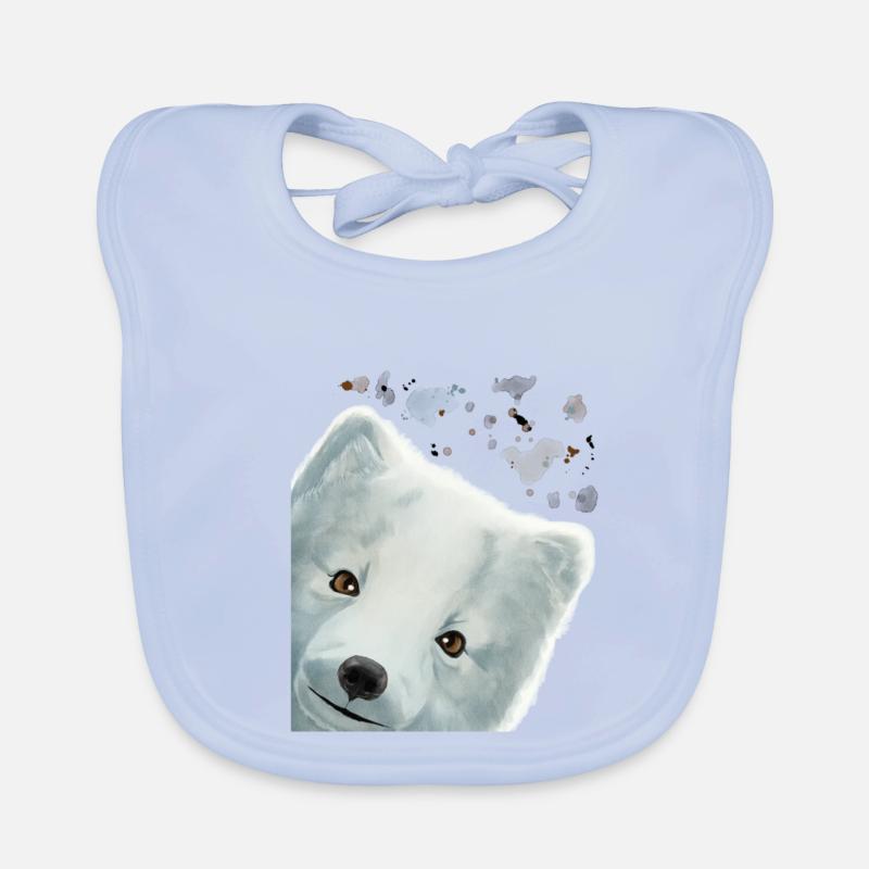 Neugieriger Polarfuchs Baby Bio-Lätzchen