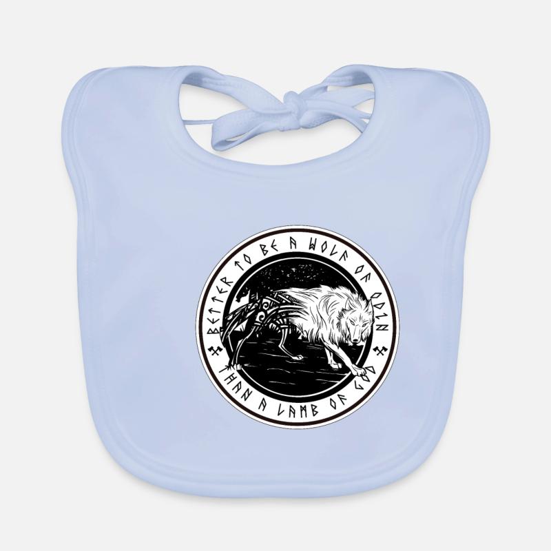 Odin Wolf Wikinger Germane Rune Walhalla Geschenk Baby Bio-Lätzchen