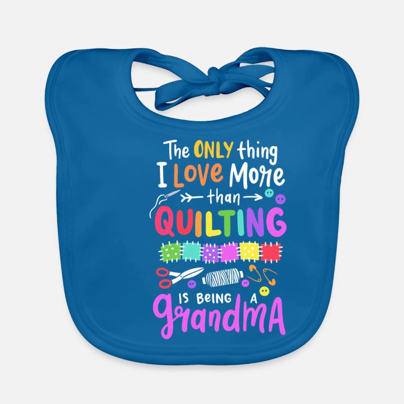 Quilten - Baby Bio-Lätzchen - Pfauenblau
