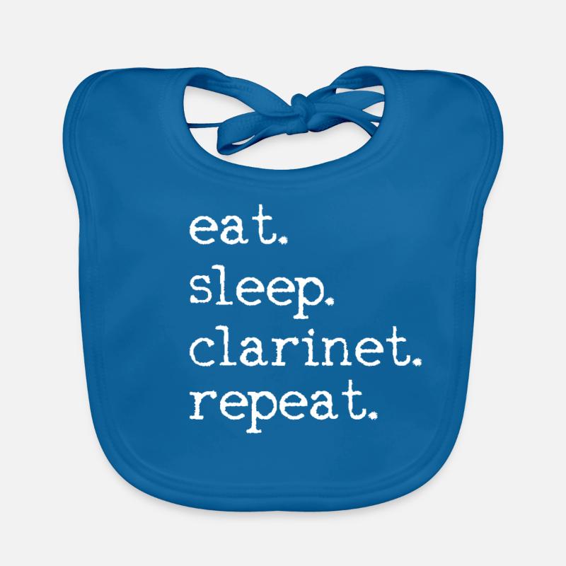 clarinette - Bavoir bio Bébé - bleu paon