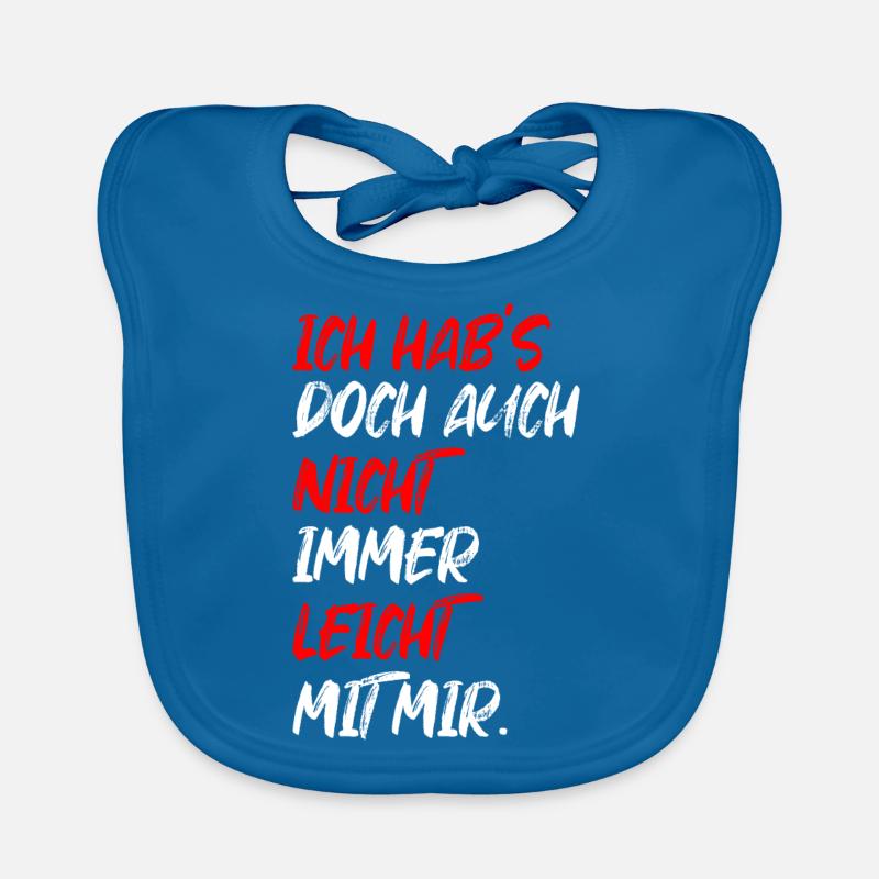 Nicht Immer Leicht Mit Mir Lustiges Geschenk Baby Bio-Lätzchen