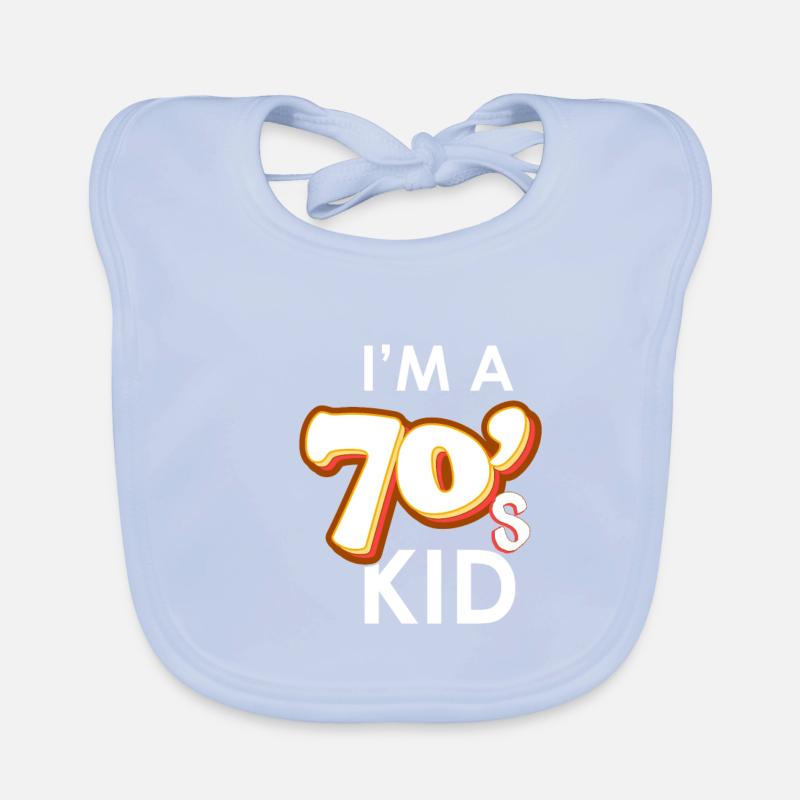I´m a 70`s Kid Geschenk der 70er Jahre Generation Baby Bio-Lätzchen